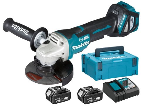 MAKITA SZLIFIERKA KĄTOWA AKUMULATOROWA 125MM BLDC 18V LI-LO MAKPAC