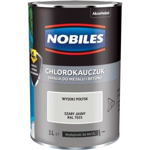 NOBILES NOBILES EMALIA CHLOROKAUCZUKOWA SZARY JASNY RAL 7035 0.9L