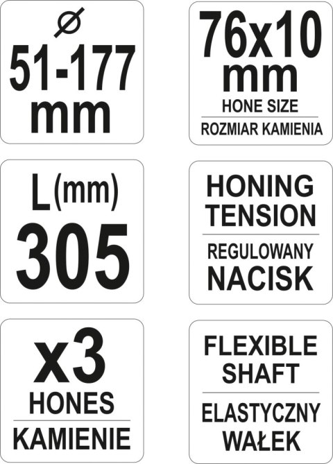 YATO HONOWNICA DO CYLINDRÓW 51-177MM YATO HONOWNICA DO CYLINDRÓW 51-177MM