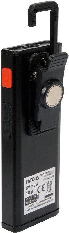 YATO LATARKA ROBOCZA 500LM, LI-PO 3,7V 1500MAH YATO LATARKA ROBOCZA 500LM, LI-PO 3,7V 1500MAH