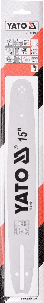YATO PROWADNICA ŁAŃCUCHA DO PILAREK 15'' 325U YATO PROWADNICA ŁAŃCUCHA DO PILAREK 15'' 325U