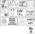 YATO PROWADNICA ŁAŃCUCHA DO PILAREK 15'' 325U