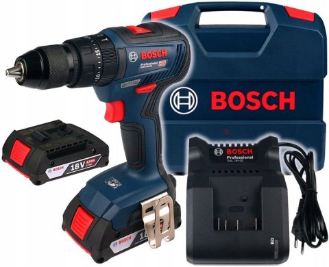 BOSCH WIERTARKO-WKRĘTARKA AKU. UDAROWA GSB 18V-50 2*2.0AH L-CASE