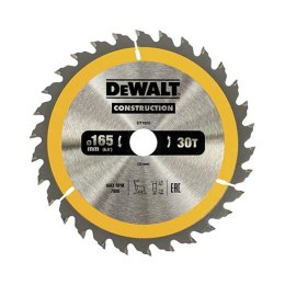 DEWALT PIŁA TARCZOWA DO DREWNA 165/20MM, 30 ZĘBÓW