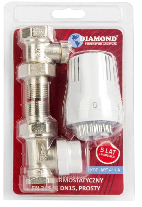 DIAMOND ZESTAW TERMOSTATYCZNY PROSTY 1/2' DIAMOND ZESTAW TERMOSTATYCZNY PROSTY 1/2'