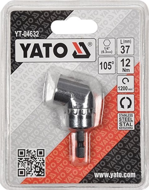 YATO ADAPTER KĄTOWY 37MM 1/4' YATO ADAPTER KĄTOWY 37MM 1/4'