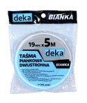 DEKA TAŚMA DWUSTRONNA PIANKOWA BIANKA 19MM*5M