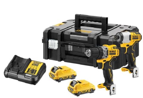 DEWALT WIERTARKO-WKRĘTARKA DCD701 + ZAKR. UDAROWA DCF801 2*3.0 AH