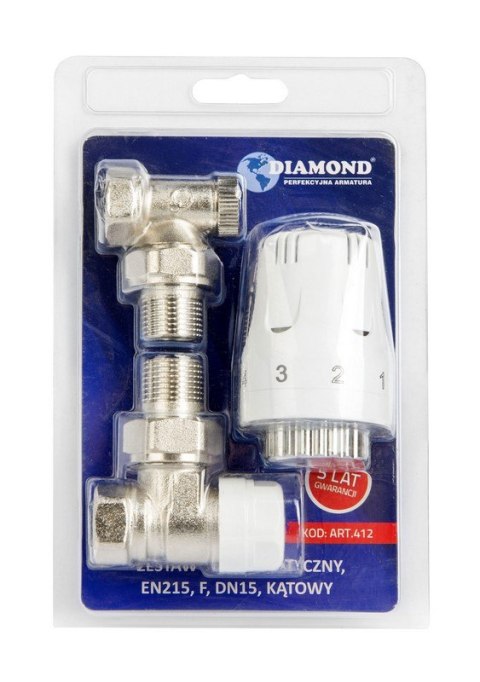 DIAMOND ZESTAW TERMOSTATYCZNY KĄTOWY DO GRZEJNIKA DIAMOND ZESTAW TERMOSTATYCZNY KĄTOWY DO GRZEJNIKA