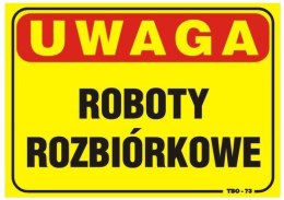 UN TABLICA 35*25CM UWAGA! ROBOTY ROZBIÓRKOWE