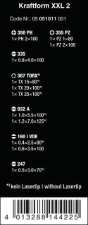 WERA ZESTAW WKRETAKÓW UNIWERSALNYCH KRAFTFORM XXL 2, 12CZ.