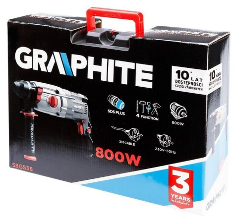 GRAPHITE MŁOTOWIERTARKA SDS+ 800W WALIZKA GRAPHITE MŁOTOWIERTARKA SDS+ 800W WALIZKA