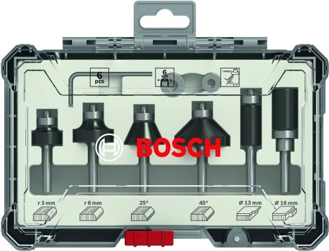 BOSCH ZESTAW FREZÓW 6 SZT. TRIM&EDGING UCHWYT 6MM BOSCH ZESTAW FREZÓW 6 SZT. TRIM&EDGING UCHWYT 6MM