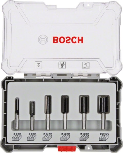 BOSCH ZESTAW FREZÓW 6 SZT. UCHWYT 6MM BOSCH ZESTAW FREZÓW 6 SZT. UCHWYT 6MM
