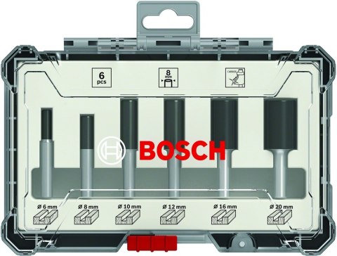 BOSCH ZESTAW FREZÓW 6 SZT. UCHWYT 6MM BOSCH ZESTAW FREZÓW 6 SZT. UCHWYT 6MM