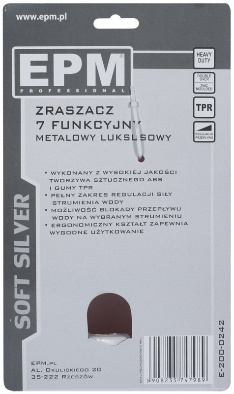 EPM ZRASZACZ PISTOLETOWY 7-FUNKCYJNY SOFT SILVER EPM ZRASZACZ PISTOLETOWY 7-FUNKCYJNY SOFT SILVER