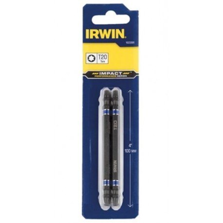 IRWIN KOŃCÓWKA UDAROWA DWUSTRONNA T20 100MM 2SZT. IRWIN KOŃCÓWKA UDAROWA DWUSTRONNA T20 100MM 2SZT.