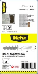 MC FIX DYBEL DO MOCOWANIA W IZOLACJI 25*85MM NYLON