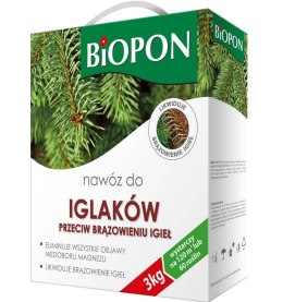 BIOPON NAWÓZ - DO - IGLAKÓW.. PRZECIW BRĄZOWIENIU IGIEŁ 3 KG