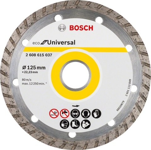 BOSCH TARCZA DIAMENTOWA BUDOWLANA ECO TURBO 125MM BOSCH TARCZA DIAMENTOWA BUDOWLANA ECO TURBO 125MM
