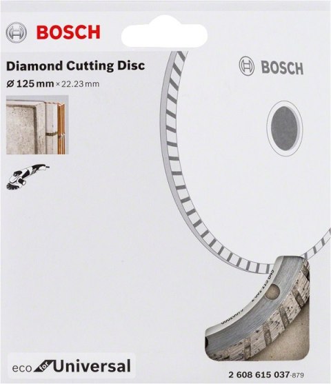 BOSCH TARCZA DIAMENTOWA BUDOWLANA ECO TURBO 125MM BOSCH TARCZA DIAMENTOWA BUDOWLANA ECO TURBO 125MM