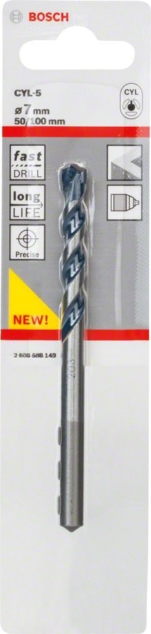 BOSCH WIERTŁO DO GRANITU CYL-5 7*50*100MM BOSCH WIERTŁO DO GRANITU CYL-5 7*50*100MM