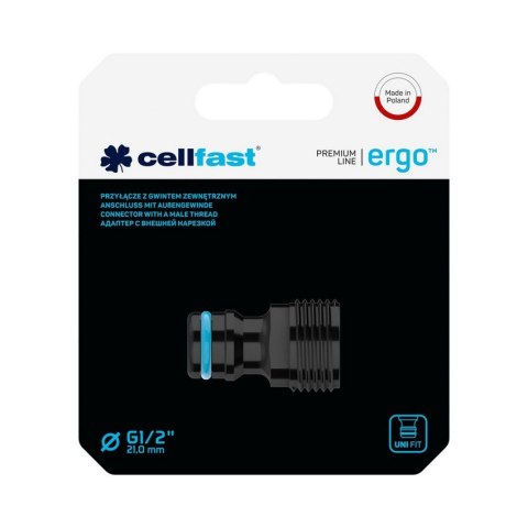 CELL-FAST PRZYŁĄCZE Z GWINTEM ZEWNĘTRZNYM 1/2'' ERGO CELL-FAST PRZYŁĄCZE Z GWINTEM ZEWNĘTRZNYM 1/2'' ERGO