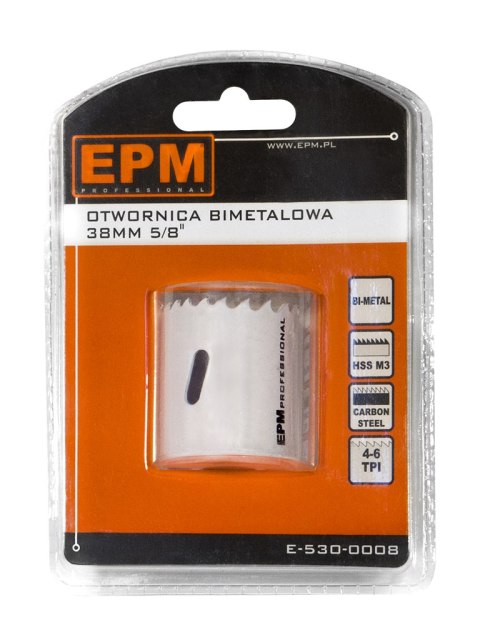 EPM OTWORNICA BI-METALOWA 38MM UCHWYT 5/8'' EPM OTWORNICA BI-METALOWA 38MM UCHWYT 5/8''