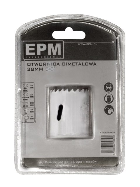 EPM OTWORNICA BI-METALOWA 38MM UCHWYT 5/8'' EPM OTWORNICA BI-METALOWA 38MM UCHWYT 5/8''
