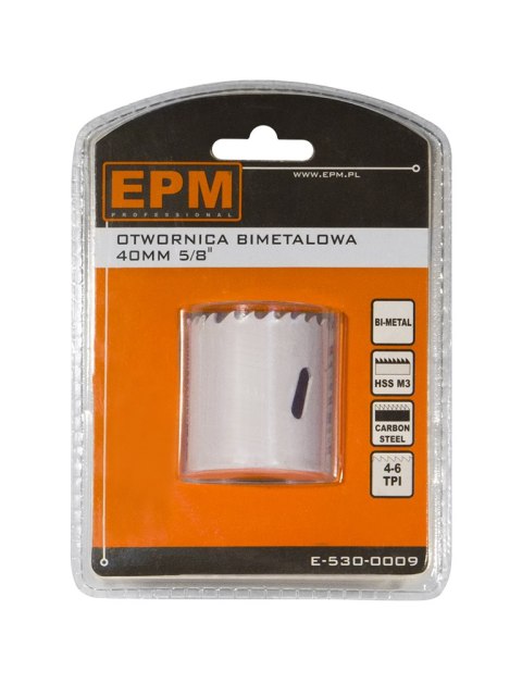 EPM OTWORNICA BI-METALOWA 40MM UCHWYT 5/8'' EPM OTWORNICA BI-METALOWA 40MM UCHWYT 5/8''