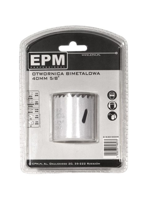 EPM OTWORNICA BI-METALOWA 40MM UCHWYT 5/8'' EPM OTWORNICA BI-METALOWA 40MM UCHWYT 5/8''