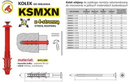 UN KOŁEK SZYBKI MONTAŻ Z KOŁNIERZEM KSMXN 6*35MM