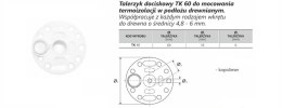 UN KOŁNIERZ DOCISKOWY DO STYROPIANU I WEŁNY FI 60MM Z ZATYCZKĄ