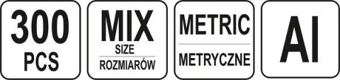 YATO ZESTAW PODKŁADEK ALUMINIOWYCH 300 SZT. MIX ROZMIARÓW YATO ZESTAW PODKŁADEK ALUMINIOWYCH 300 SZT. MIX ROZMIARÓW