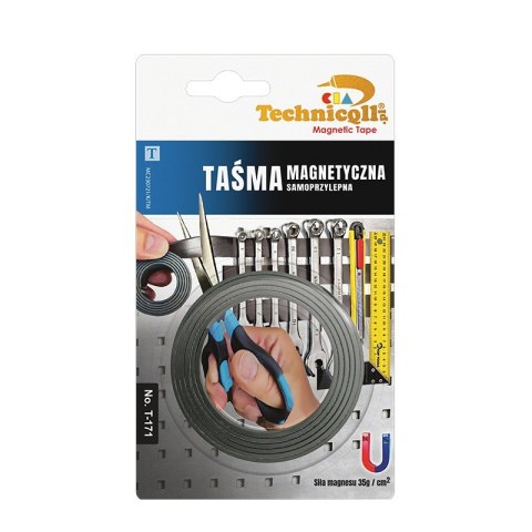 TECHNICQLL TAŚMA MAGNETYCZNA SAMOPRZYLEPNA 1MX20MMX1,5MM