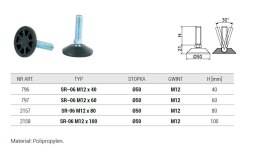 UN STOPKA REGULACYJNA PRZEGUBOWA SR 06 FI 50 M12*60 797