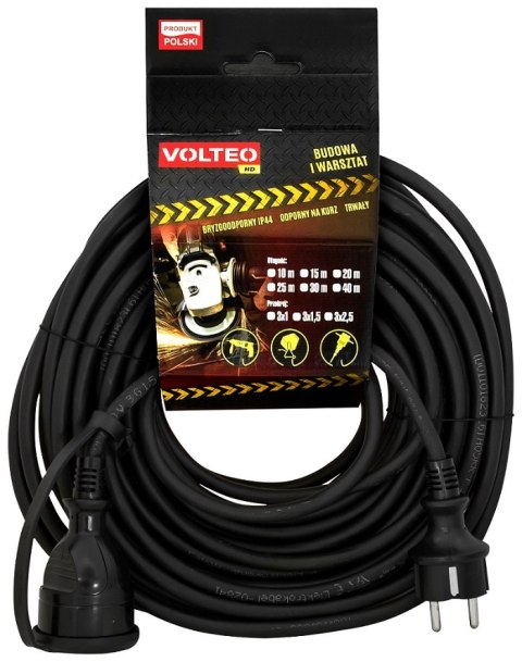 VOLTEO PRZEDŁUŻACZ HEAVY DUTY 10M PRZEWÓD H05RR-F 3*1,5MM