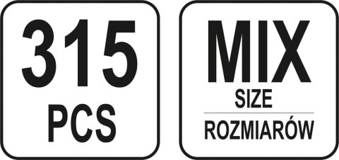 YATO 315 SZT KOŁKÓW SPRĘŻYSTYCH MIX YATO 315 SZT KOŁKÓW SPRĘŻYSTYCH MIX