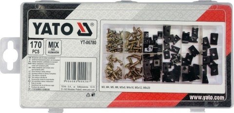 YATO WKRĘTY /PODKŁADKI DO KAROSERII MIX 170SZT YATO WKRĘTY /PODKŁADKI DO KAROSERII MIX 170SZT