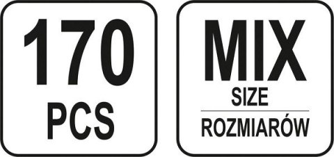 YATO WKRĘTY /PODKŁADKI DO KAROSERII MIX 170SZT YATO WKRĘTY /PODKŁADKI DO KAROSERII MIX 170SZT