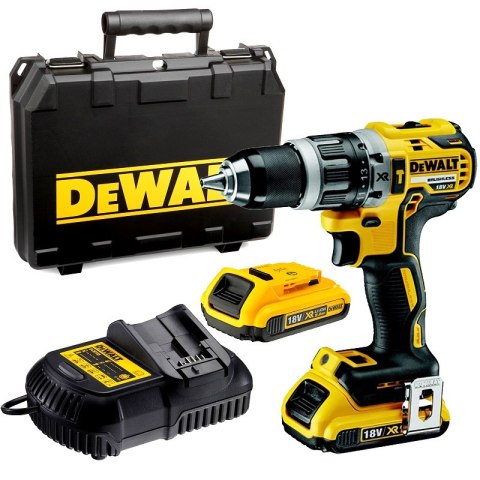 DEWALT AKUMULATOROWA WIERTARKO-WKRĘTARKA Z UDAREM BL 18V 2*2.0AH