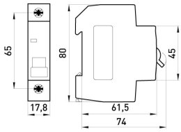 ENEXT WYŁĄCZNIK NADPRĄDOWY MCB.PRO60 1P B16A 6KA