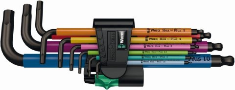 WERA ZESTAW KLUCZY TRZPIENIOWYCH Z KULKĄ 950 SPKL/9 HEX 1.5-10MM WERA ZESTAW KLUCZY TRZPIENIOWYCH Z KULKĄ 950 SPKL/9 HEX 1.5-10MM