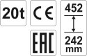 YATO PODNOŚNIK HYDRAULICZNY SŁUPKOWY 20T