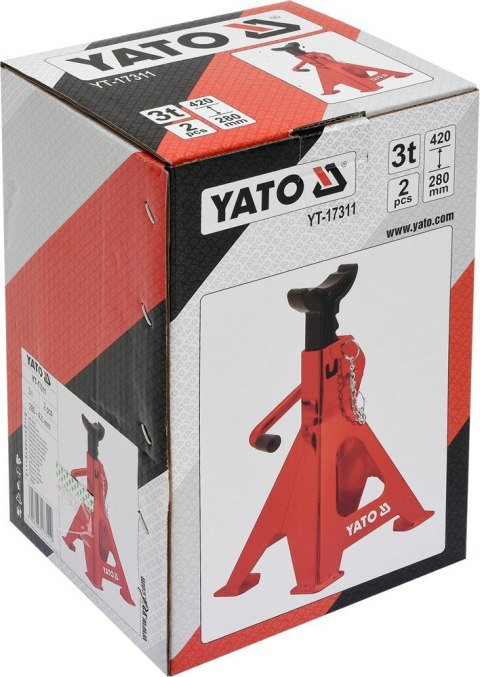 YATO PODSTAWKI POD SAMOCHÓD 3T 2 SZT YATO PODSTAWKI POD SAMOCHÓD 3T 2 SZT