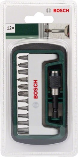 BOSCH 12-CZĘŚCIOWY ZESTAW KOŃCÓWEK PH, PZ, TORX