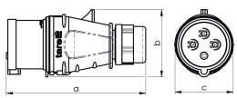 TAREL WTYKA IZOLACYJNA PRZENOŚNA 16A 400V 3P+N+Z IP44