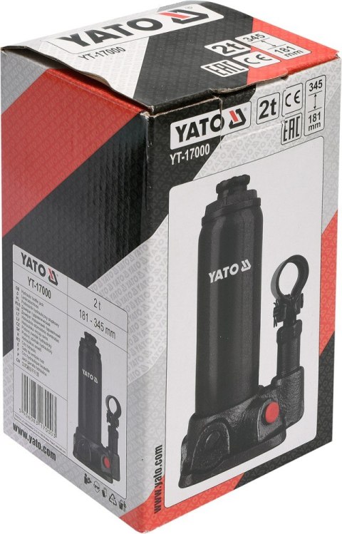 YATO PODNOŚNIK HYDRAULICZNY SŁUPKOWY 2T YATO PODNOŚNIK HYDRAULICZNY SŁUPKOWY 2T
