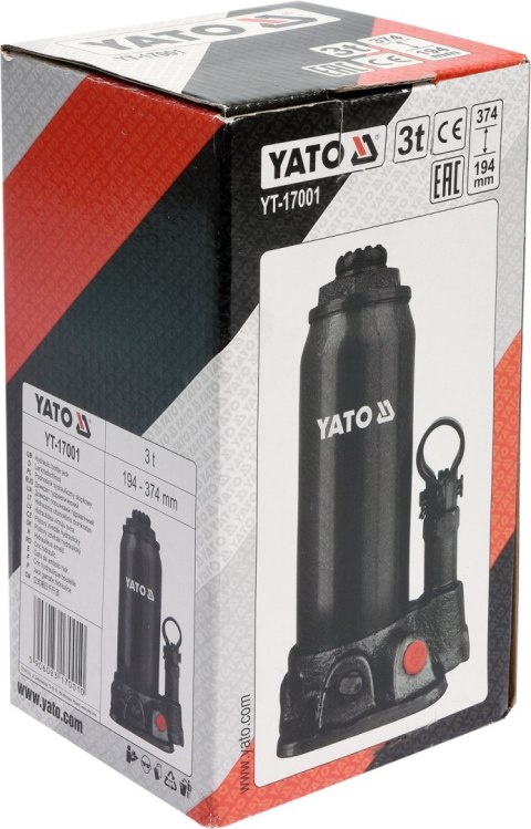YATO PODNOŚNIK HYDRAULICZNY SŁUPKOWY 3T YATO PODNOŚNIK HYDRAULICZNY SŁUPKOWY 3T