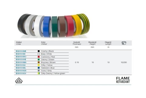 BM GROUP TAŚMA ELEKTROIZOLACYJNA 10M*15MM CZARNA BM GROUP TAŚMA ELEKTROIZOLACYJNA 10M*15MM CZARNA